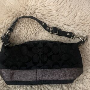 Coach Black and Gray Mini Bag